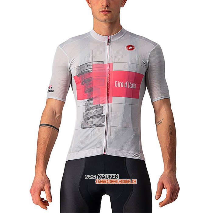 2021 Giro d'Italia Kurzarmtrikot und Kurze Tragerhose Wei Rosa